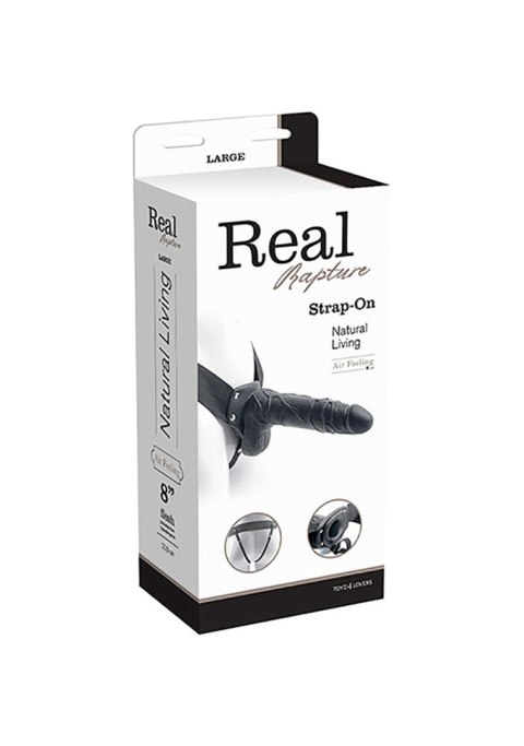 Proteza-FALLO STRAP ON CAVO REAL RAPTURE 8 BLACK WITH BALLS MSX Distribution S.r.l.