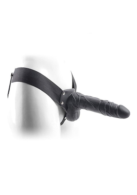 Proteza-FALLO STRAP ON CAVO REAL RAPTURE 8 BLACK WITH BALLS MSX Distribution S.r.l.