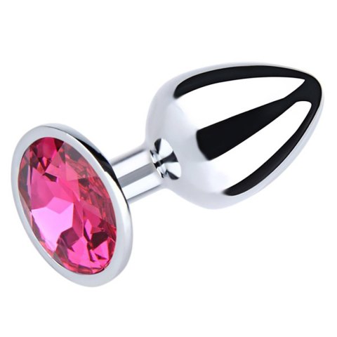 Silver Small Butt Plug with Pink Diamond Fantasy - Boys of Toys Sp. z. o.o. (dystrybutor)