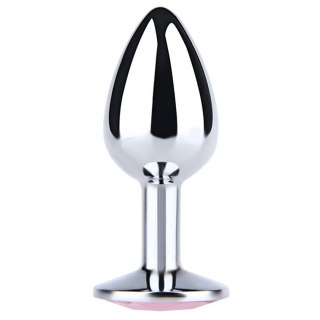 Silver Small Butt Plug with Pink Diamond Fantasy - Boys of Toys Sp. z. o.o. (dystrybutor)