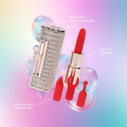Angel - Lipstick Vibrator with 4 Attachments - Pink SHOTS