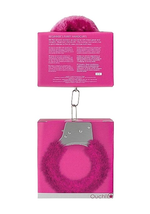 Beginner""s Handcuffs Furry - Pink SHOTS