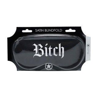 Bitch - Printed Satin Mask - Black SHOTS