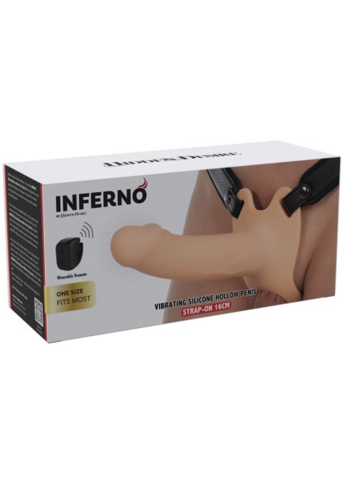 Hollow Penis Strapon Vibrating Silicone 16 cm SCALA