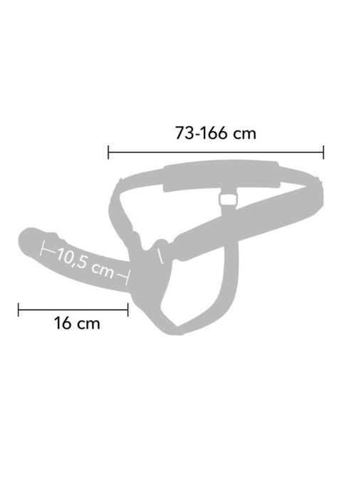 Hollow Penis Strapon Vibrating Silicone 16 cm SCALA