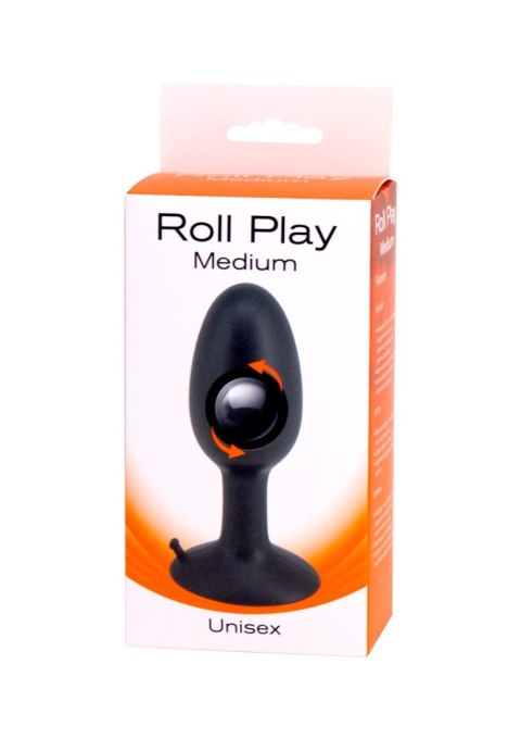 Korek analny silikonowy Roll Play Medium czarny 10 cm Seven Creations