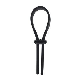 Pierścień erekcyjny Levelz regulowany silikonowy lasso czarny 14 cm Levelz