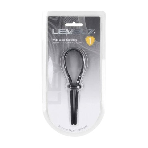 Pierścień erekcyjny Levelz regulowany silikonowy lasso czarny 14 cm Levelz