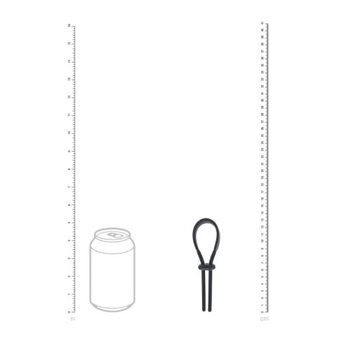 Pierścień erekcyjny Levelz regulowany silikonowy lasso czarny 14 cm Levelz