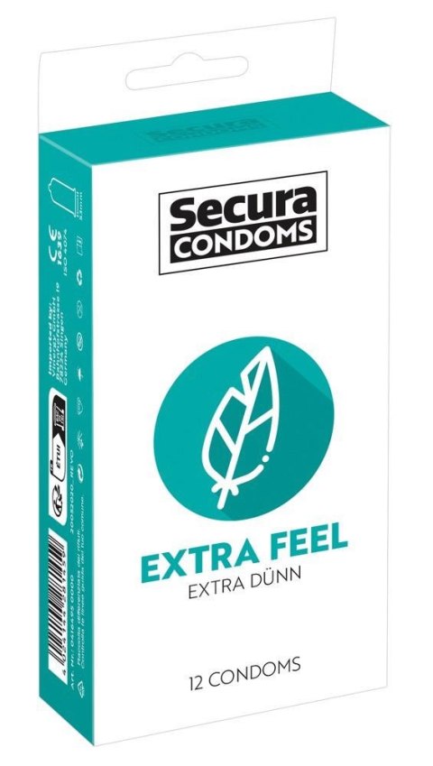 Prezerwatywy Secura Extra Feel 12 sztuk 18 cm Secura