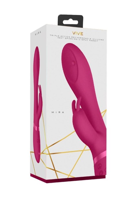 Wibrator króliczek Mira wirujący różowy USB ShotsToys