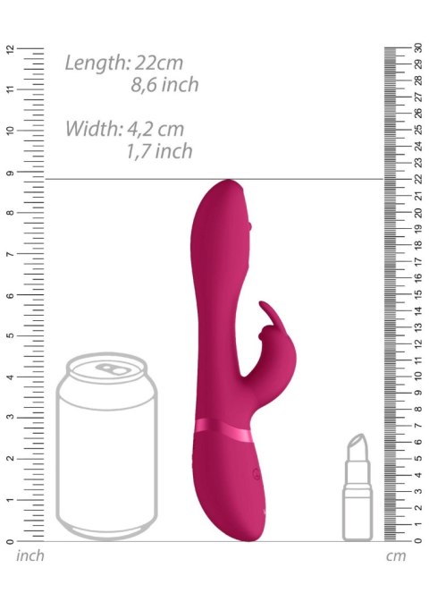 Wibrator króliczek Mira wirujący różowy USB ShotsToys