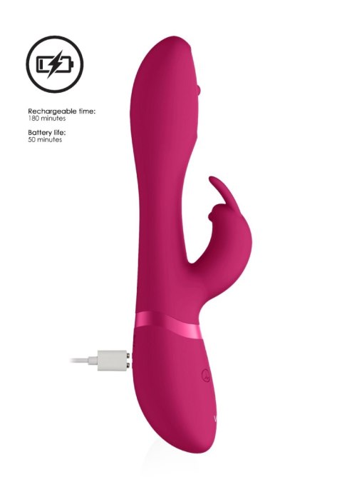 Wibrator króliczek Mira wirujący różowy USB ShotsToys