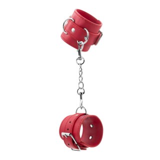 BONDAGE LOVE LEATHER HANDCUFFS CRUSHIOUS RED Crushious - Lunyvan S.L.