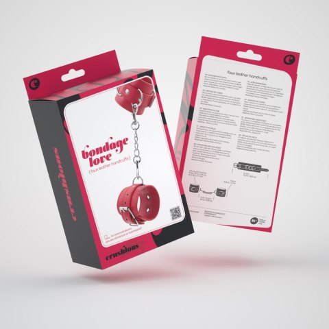 BONDAGE LOVE LEATHER HANDCUFFS CRUSHIOUS RED Crushious - Lunyvan S.L.