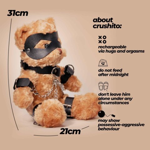 CRUSHIOUS CRUSHITO BONDAGE TEDDY BEAR BLACK 31CM Crushious - Lunyvan S.L.