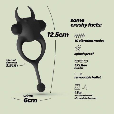 CRUSHIOUS DAEMON VIBRATING COCKRING BLACK Crushious - Lunyvan S.L.