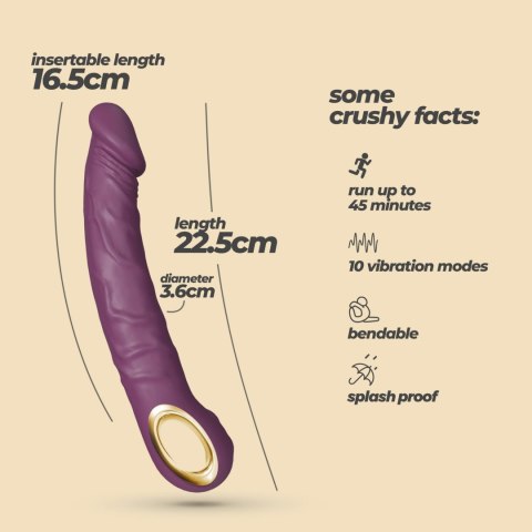 CRUSHIOUS MAGNUS BEND FLEXIBLE VIBRATOR PURPLE Crushious - Lunyvan S.L.