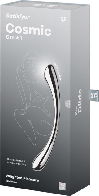 Dildo dwustronne ze stali nierdzewnej Satisfyer Cosmic Crest 1 Satisfyer