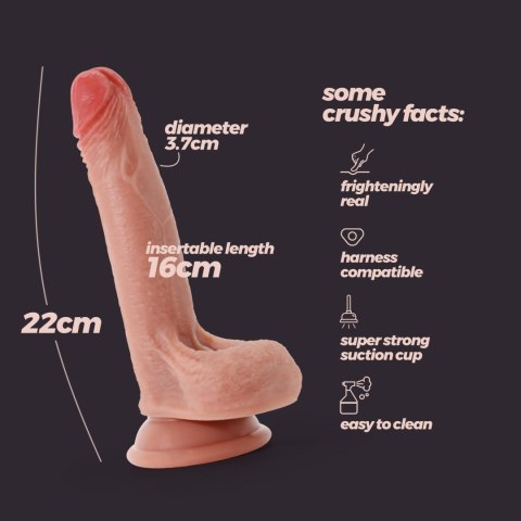 Dildo realistyczne Crushious Inviktus silikonowe 22 cm Crushious