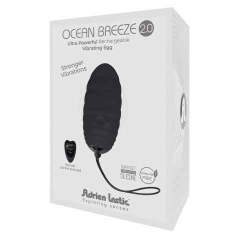 Jajko wibrujące silikonowe Adrien Lastic czarne z pilotem 7,5 cm Adrien Lastic