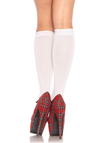 Nylon Knee Highs White SCALA