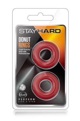 STAY HARD DONUT RINGS RED TONGA