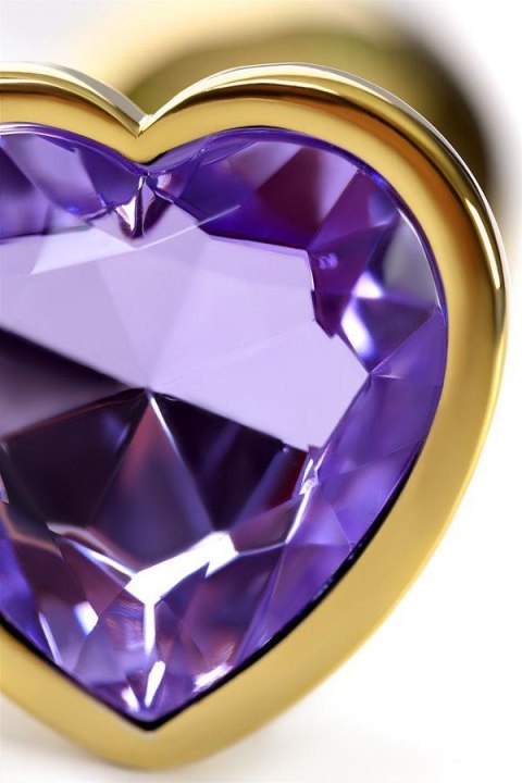 Anal plug Metal by TOYFA, metal, gold, with purple crystal, 7 cm, O 2.7 cm TOYFA - Boys of Toys Sp. z o.o. (dystrybutor)