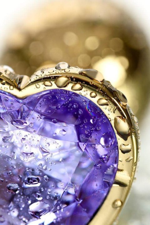 Anal plug Metal by TOYFA, metal, gold, with purple crystal, 7 cm, O 2.7 cm TOYFA - Boys of Toys Sp. z o.o. (dystrybutor)