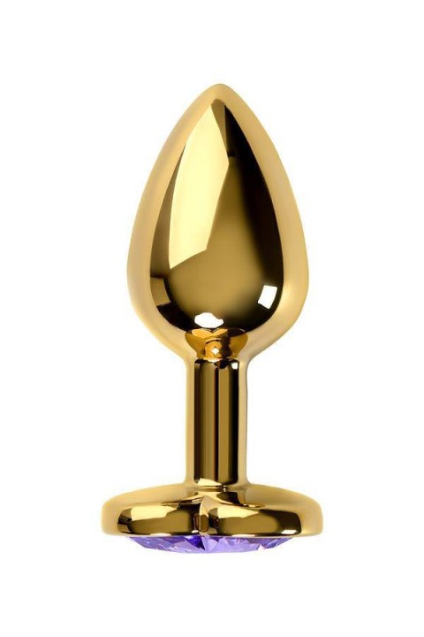 Anal plug Metal by TOYFA, metal, gold, with purple crystal, 7 cm, O 2.7 cm TOYFA - Boys of Toys Sp. z o.o. (dystrybutor)