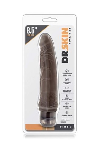 DR. SKIN COCK VIBE 7INCH CHOCOLATE TONGA
