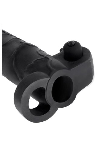 FANTASY X-TENSIONS VIBRATING REAL FEEL 2 INCH EXTENSION BLACK TONGA