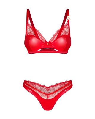 Komplet bielizny Obsessive Aliosa czerwony S/M Obsessive
