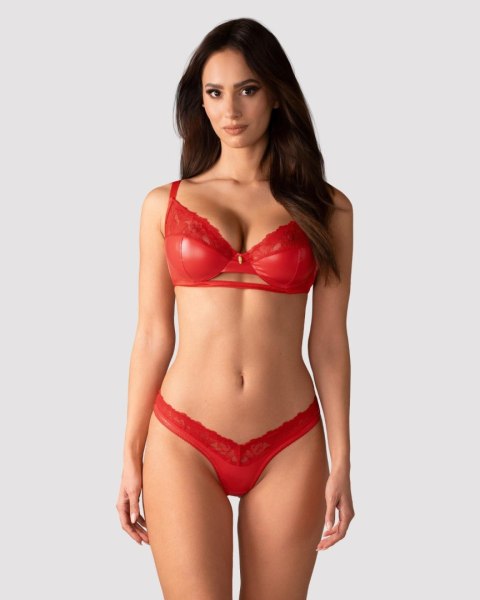 Komplet bielizny Obsessive Aliosa czerwony S/M Obsessive
