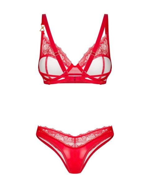 Komplet bielizny Obsessive Aliosa czerwony S/M Obsessive