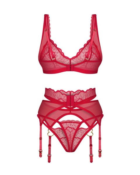 Komplet bielizny Obsessive Cupide Desir czerwony L/XL Obsessive