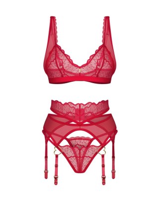 Komplet bielizny Obsessive Cupide Desir czerwony L/XL Obsessive