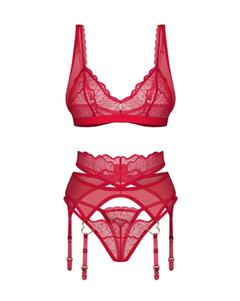 Komplet bielizny Obsessive Cupide Desir czerwony L/XL Obsessive