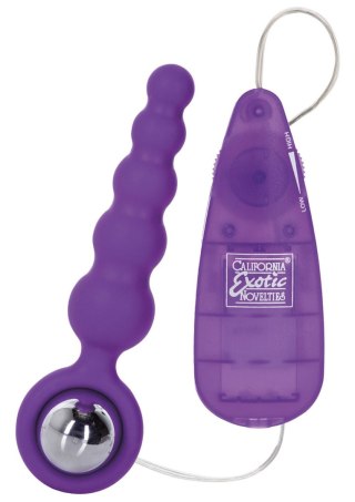 Korek analny wibrujący silikonowy Booty Call Booty Shaker fioletowy 10 cm CalExotics