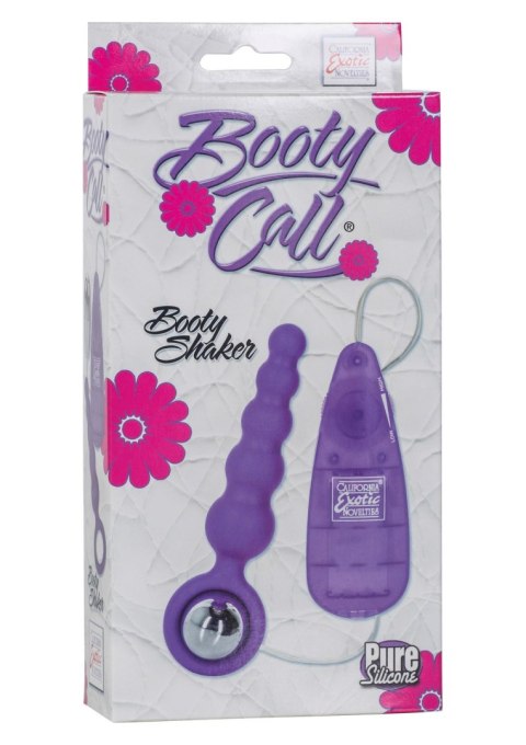 Korek analny wibrujący silikonowy Booty Call Booty Shaker fioletowy 10 cm CalExotics