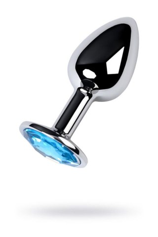 Silver anal plug TOYFA Metal,with a Topaz color gem TOYFA - Boys of Toys Sp. z o.o. (dystrybutor)