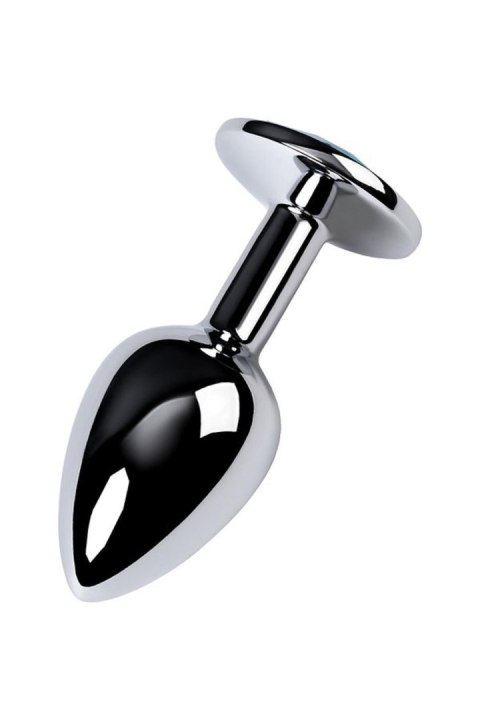 Silver anal plug TOYFA Metal,with a Topaz color gem TOYFA - Boys of Toys Sp. z o.o. (dystrybutor)