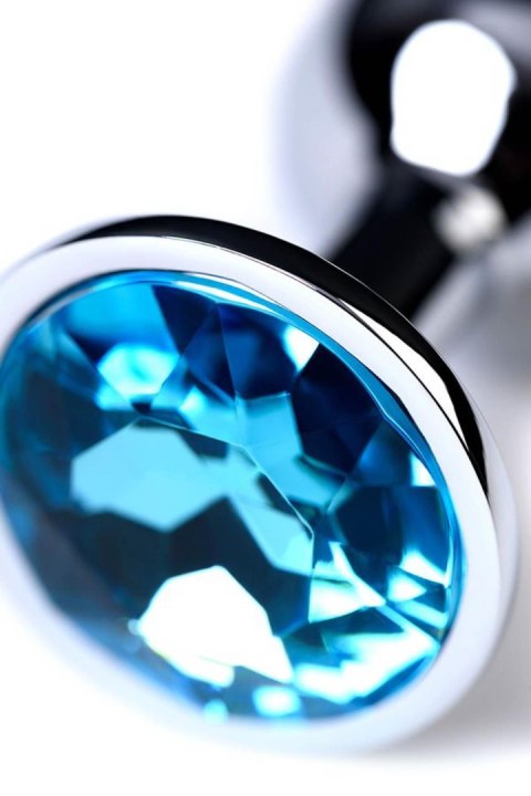 Silver anal plug TOYFA Metal,with a Topaz color gem TOYFA - Boys of Toys Sp. z o.o. (dystrybutor)