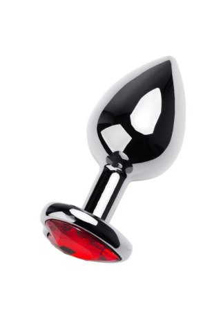 Silver anal plug TOYFA Metal with red heart-shaped gem TOYFA - Boys of Toys Sp. z o.o. (dystrybutor)
