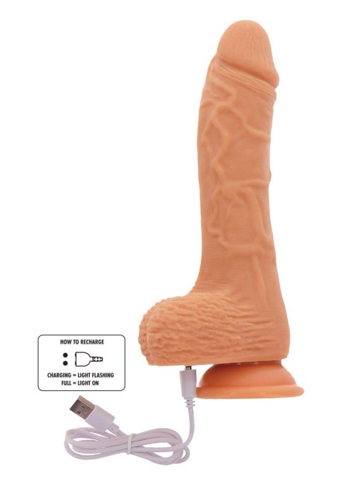 Up&Down Rotating Vibr Dildo Light skin tone SCALA