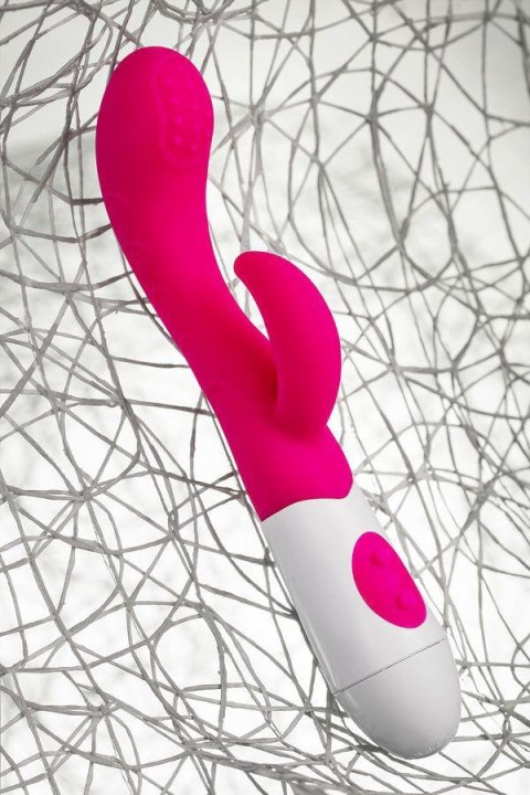 A-TOYS, Vibrator Nessy with Clitoral Stimulator, Silicone, Pink, 20 cm, 10 speeds, 2xAAA TOYFA - Boys of Toys Sp. z o.o. (dystrybutor)