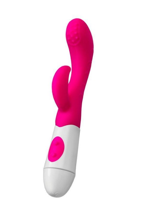 A-TOYS, Vibrator Nessy with Clitoral Stimulator, Silicone, Pink, 20 cm, 10 speeds, 2xAAA TOYFA - Boys of Toys Sp. z o.o. (dystrybutor)