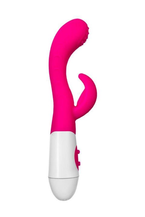 A-TOYS, Vibrator Nessy with Clitoral Stimulator, Silicone, Pink, 20 cm, 10 speeds, 2xAAA TOYFA - Boys of Toys Sp. z o.o. (dystrybutor)
