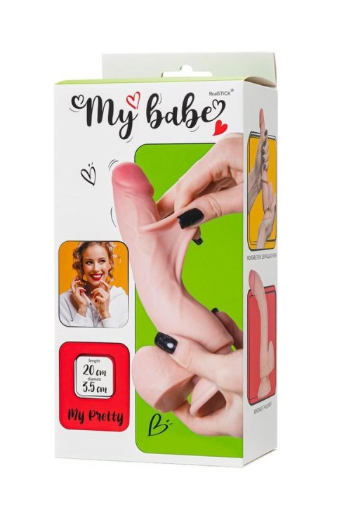 Dildo My babe by RealStick My Pretty, flesh,TPE, 20cm RealStick Nude by TOYFA