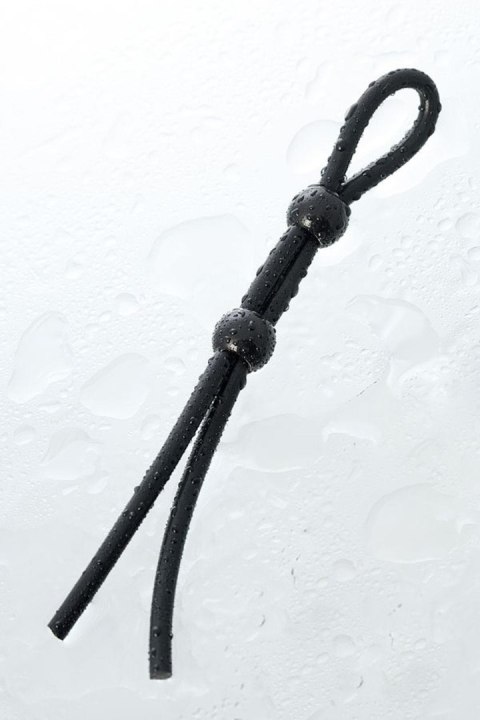 Lasso on the penis A-toys by TOYFA with two beads, silicone, black, 19.5 cm TOYFA - Boys of Toys Sp. z o.o. (dystrybutor)